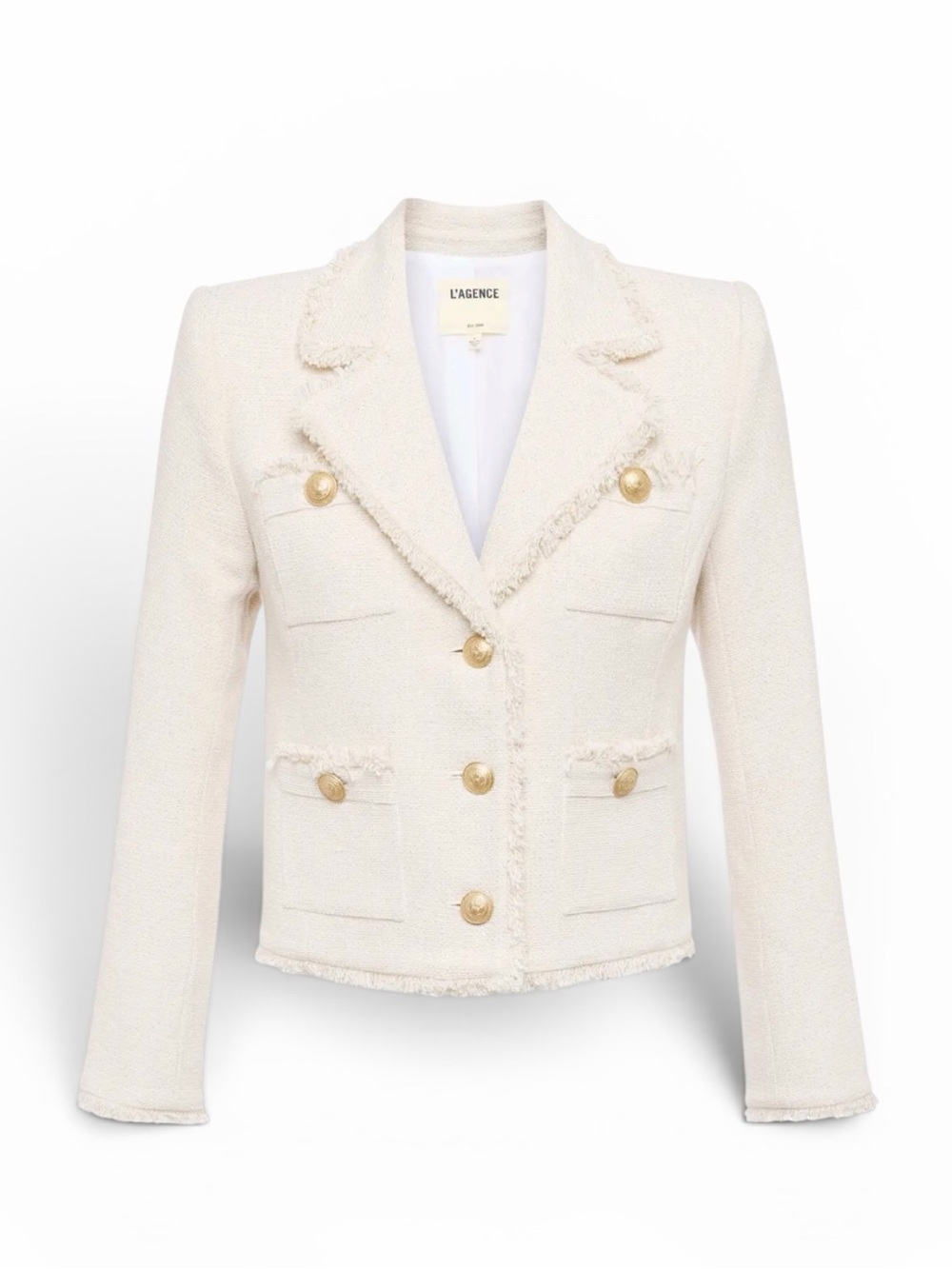 L'AGENCE Cream Silvia Collard Jacket NWT